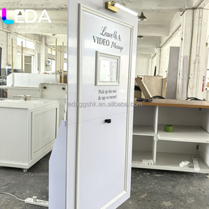 LEDA Promotion : Accessoires de Fête de Mariage – Toile de Fond Audio en PVC Blanc pour Livre d'Or et Messages, Toile de Fond pour Cabine Vidéo avec Microphone - Product Image 3
