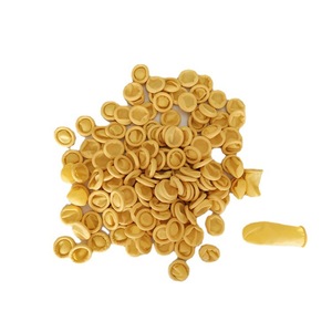 Fundas Protectoras Desechables de Látex para Dedos, Antiestáticas, Antipolvo, Antideslizantes, Resistentes al Desgaste, Color Beige, Talla Única, para Fábricas de Electrónica - Product Image 2