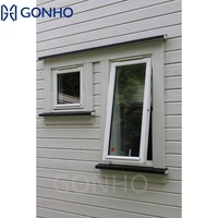 GONHO Offre Spéciale Australian Standard Cadre en aluminium Verre teinté Ouvert Noir Aluminium Verre à battants Awing Operator Windows
