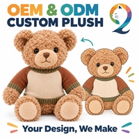 Usine de mascottes personnalisées OEM, jouet en peluche de haute qualité, peluche personnalisée de dessin animé, CE, sans MOQ, peluches de marque, cadeaux en peluche