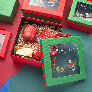 Caja de regalo rígida reciclable cuadrada de Navidad con cubierta Heaven Earth para embalaje de dulces de frutas Ping'an marca <span class=keywords><strong>Becan</strong></span> personalizable - Product Image 3