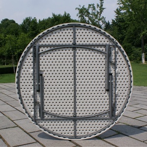 5ft Vòng gấp trong một nửa sân cổ điển tiệc tổ chức sự kiện bên bàn ăn với chân kim loại mạnh mẽ - Product Image 3