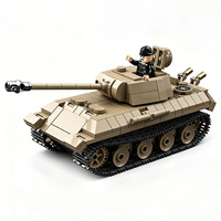 Tanque Mediano Panther Alemán de la Segunda Guerra Mundial, Juguete Educativo de Construcción de Plástico ABS Unisex para Mayores de 14 Años