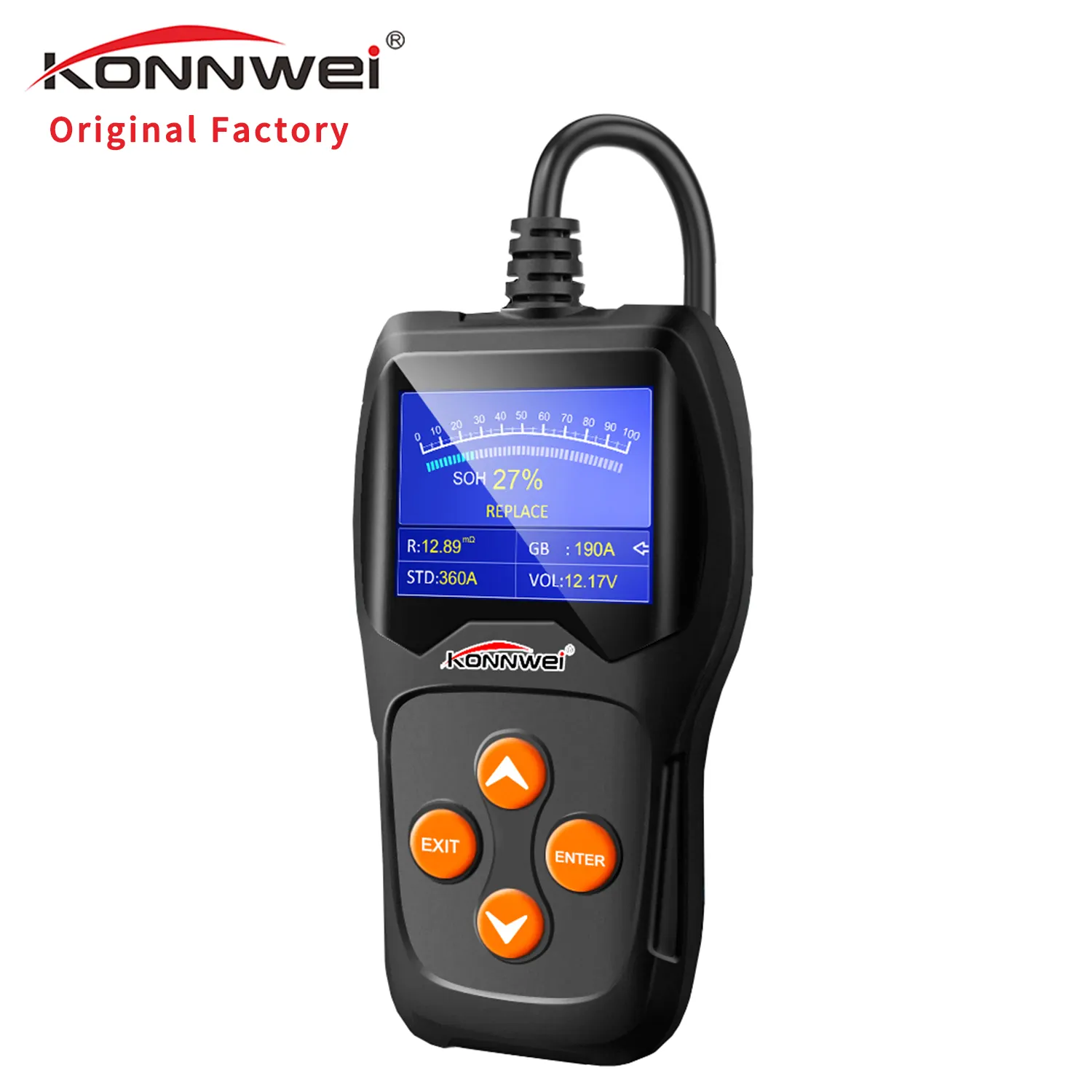 12V Automotive Battery Load Tester / Faults Detector Diagnostic Monitor Smart OBD 2 scanner Car Battery Tester KONNWEI KW600