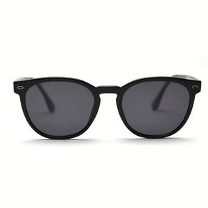 Lunettes de soleil polarisées rétro tendance 2025 avec logo personnalisé, branches en acétate, protection UV400, monture ronde en TR90 pour hommes et femmes - Product Image 3
