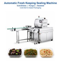 Kontinuierliche Schalenversiegelungsmaschine Automatisch Edelstahl Lebensmittelqualität mit Gasspülung für Gemüse