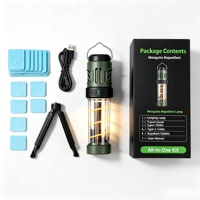 Linterna LED 2 en 1 para exteriores y linterna de camping, linterna portátil recargable por USB a prueba de agua para camping, senderismo y emergencias