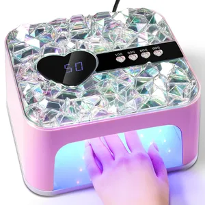 Lampe à LED UV 3D pour ongles en cristal, pour séchage rapide du gel, machine de photothérapie pour ongles, 45 LED, forme cœur, équipement de manucure pour salon - Product Image 1