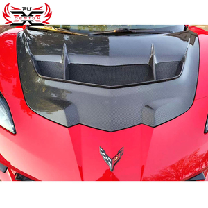 Cofano in Fibra di Carbonio Stile ZR1 per Chevrolet <span class=keywords><strong>Corvette</strong></span> C8, Accessori <span class=keywords><strong>Auto</strong></span>, Copertura Motore in Carbonio PU - Product Image 6