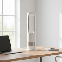Ventilador de Techo Oscilante sin Aspas con Control Remoto, Temporizador y Motor sin Escobillas para Hogar, Oficina y Hotel