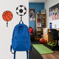 Porte-manteau mural en bois pour club de football, décoration sportive, esprit d'équipe, support pour équipement d'entraînement professionnel, fixation murale