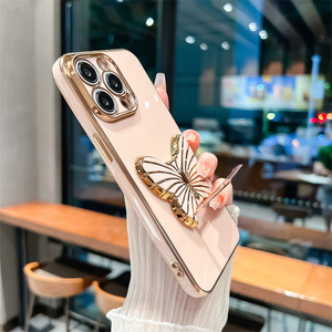 Custodia per Telefono Lichicase 3D con Farfalla e Supporto, in TPU Morbido, Colore Puro, per <span class=keywords><strong>Huawei</strong></span> Pura 70 Ultra 70 Art, <span class=keywords><strong>Cover</strong></span> Posteriore Personalizzata - Product Image 4