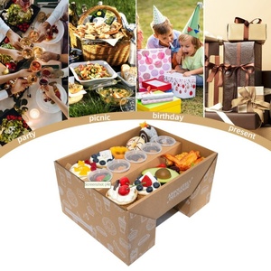 Contenitore Rettangolare Ondulato Girevole per Sushi Stile Influencer, Monouso, per Alimenti, Ideale per Picnic e Asporto - Product Image 2
