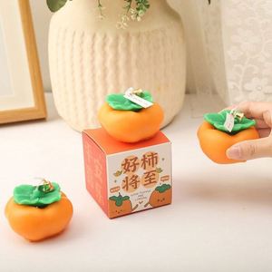 Bougie solide parfumée Ruyi en forme de kaki, sans fumée, pour décoration intérieure - Product Image 3