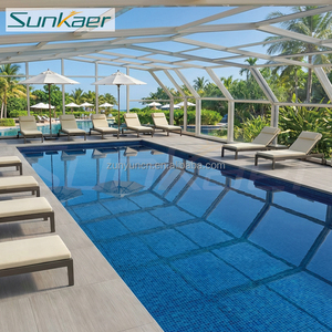 Cubierta de Piscina de <span class=keywords><strong>Policarbonato</strong></span> Personalizada, Cubierta Retráctil Automática de Aluminio y Vidrio <span class=keywords><strong>para</strong></span> Casa - Product Image 2