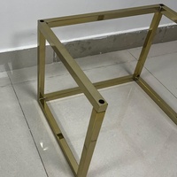Meubles modernes de haute qualité Base de table en laiton or métal pieds de table d'appoint en acier