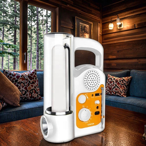 Có thể sạc lại sang trọng <span class=keywords><strong>LED</strong></span> Cắm trại đèn lồng ngoài trời Đèn DC inpit USB đầu ra FM Đài phát thanh ol090u - Product Image 3