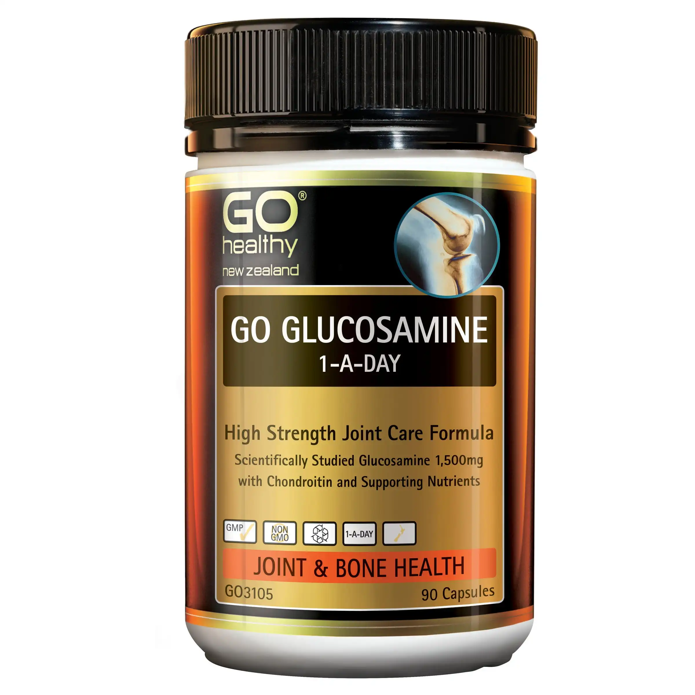 GO Gesundes Glucosamin 1-A-Tag 90 Kapseln Gelenk-und Knochen ergänzung mit Chon droitin wissenschaft lich nachgewiesen