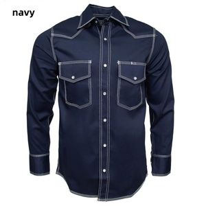 NFPA2112 HRC2 Personalizado Proteção Industrial Vestuário Resistente a Chamas FR Rated <span class=keywords><strong>Fireproof</strong></span> Men's Soldagem Trabalho Camisas 8Cal - Product Image 3