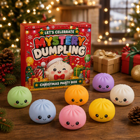Boîte mystère de Noël : Jouet Squishy en caoutchouc souple anti-stress, cadeau sensoriel
