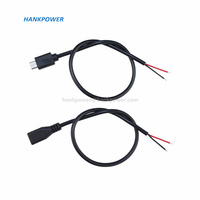 Cable Micro USB macho/hembra para extremo abierto, Cable de datos de carga Micro USB de 2/4 núcleos, venta al por mayor