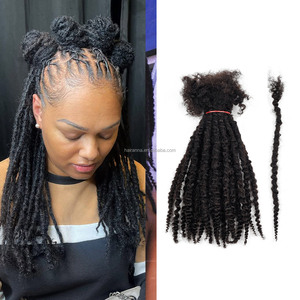 Extensions de Dreadlocks Texturées ANNA 100% Cheveux Humains, Faits Main, Locs Permanents avec Pointes Bouclées pour Femmes/Hommes - Product Image 1