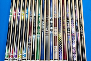 Queue de billard <span class=keywords><strong>Scorpion</strong></span> Cues 13 mm, design 1/2 split, bois d'érable, acier inoxydable, motif Watermark, embout 13 mm, bleu - Product Image 6