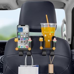 Portavasos para coche con 4-7 compartimentos, estilo de dibujos animados, de plástico, para organizar el almacenamiento en el respaldo del asiento del coche. - Product Image 1