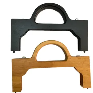 工厂批发高品质木制手提包手柄方形框架手提包配件
