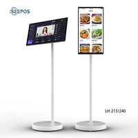 Meilleure vente 21.5-24 pouces Smart Portable HD 1080p TV Stand Wheels Écran tactile pour l'extérieur Animation Graphics OEM Fonctionnement SDK