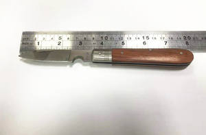 गुलाब लकड़ी सीधे संभाल तह ब्लेड जेब उपयोगिता चाकू - Product Image 6