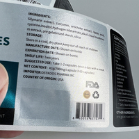 Rouleau d'impression personnalisé imprimé suppléments de soins de santé produit de marque de marque privée