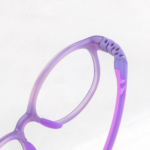 Monturas de Gafas Redondas TR90 Color Jelly para Niños, Unisex, Tamaño Mediano, Lentes de Resina, Puente Nasal Estándar, Origen Danyang, Parte 9022 - Product Image 4