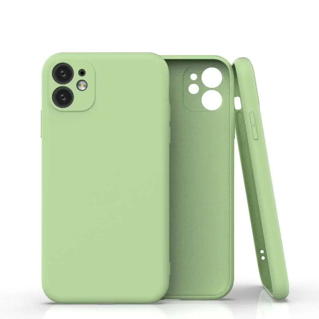 Sıcak satış ucuz fiyat renkli silikon yumuşak TPU cep telefonu kılıfı 1.5mm mat telefon çantası iPhone 11