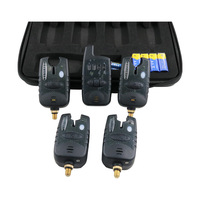 JZH-RF898 4 + 1 prix d'usine Standard LED étanche carpe noir alarme de morsure de pêche avec boîte en polyuréthane