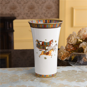 Vasi in <span class=keywords><strong>Ceramica</strong></span> Dorata Stile Europeo con Marchio H per Fiori e Piante Verdi, Decorazione Casa - Product Image 3