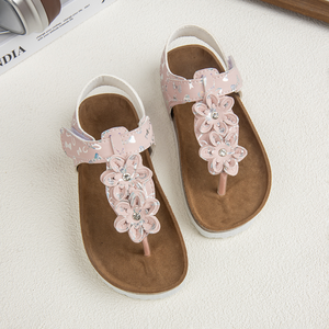 Sandalias de Playa para Niños con Diseño Floral y Suela de Corcho, Tallas 25-36, para Verano - Product Image 2