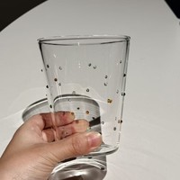 Gobelet en verre borosilicate de 400 ml, décoré de points colorés, résistant à la chaleur, verre transparent pour café, jus, boissons