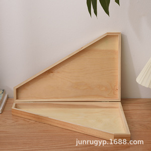 กล่องไม้บรรทัดมุมฉากลายหินอ่อน 400x250x40 มม. กล่องไม้สนสลักลายสำหรับเก็บของขวัญ - Product Image 2