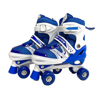 Meilleures ventes : Patins à roulettes pour enfants à quatre roues, double rangée, en PU/maille, roulements ABEC-7, largeur 12 cm, taille réglable, plusieurs tailles disponibles