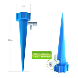 Sistema de riego por goteo automático, paquete de 12 unidades, azul y verde, flujo ajustable para plantas de jardín, uso en exteriores - Product Image 2