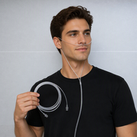 Canule nasale à pression CO2 pour adultes et enfants, avec embout nasal souple, tube d'échantillonnage transparent, canule nasale pour la surveillance des gaz