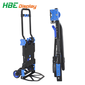 Nieuw Ontwerp Opvouwbaar Bagageplatform Handtrolley Zwaar Voor Supermarkt Supermarkt Supermarkt Magazijn Bewegende Flatbed Kar - Product Image 4