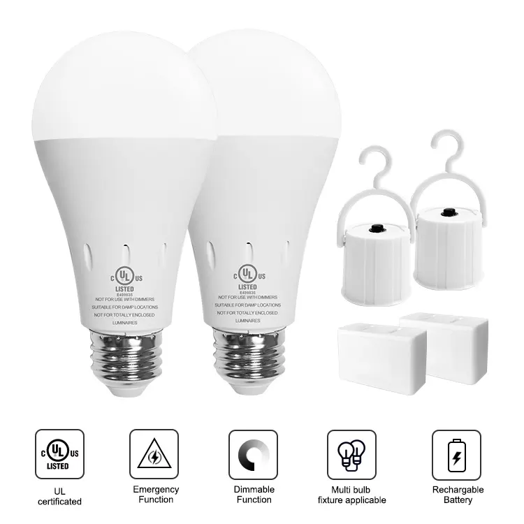 Đèn E27 B22 9W Có Thể Sạc Lại Cho Bóng Đèn Led Khẩn Cấp Trong Nhà Ngoài Trời