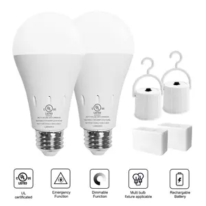 E27 B22 9w Rechargeable Lighting For Indoor Outdoor Emergency Led Light Bulb