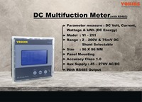 Yokins YI-211 Meter DC kWh Kanal Tunggal, 45-270V AC/DC, 96x96mm Pengukur Tegangan, Arus, Daya & Energi dengan RS485