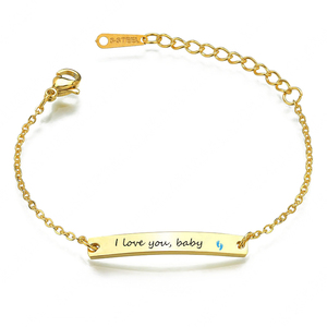 Braccialetto Personalizzato in Acciaio Inox con Incisione Laser per Bambini e Bambine, Gioielli Fai-da-Te alla Moda - Product Image 4