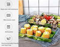 Shiweixian Rectangulaire Micro-ondes Verre Borosilicate Plats De Cuisson Résistant À La Chaleur Plat De Cuisson Pan Plaque Plateau