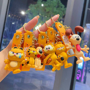 Porte-clés <span class=keywords><strong>Garfield</strong></span> en dessin animé, petit pendentif, figurine <span class=keywords><strong>3D</strong></span>, porte-clés de voiture, cadeau pour étudiant, sac à dos, vente en gros - Product Image 4