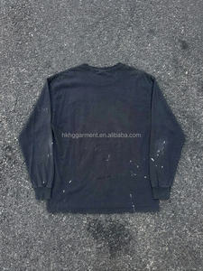 Chemise à manches longues en coton avec logo imprimé DTG, idéale pour la personnalisation, style vintage, pour homme - Product Image 2